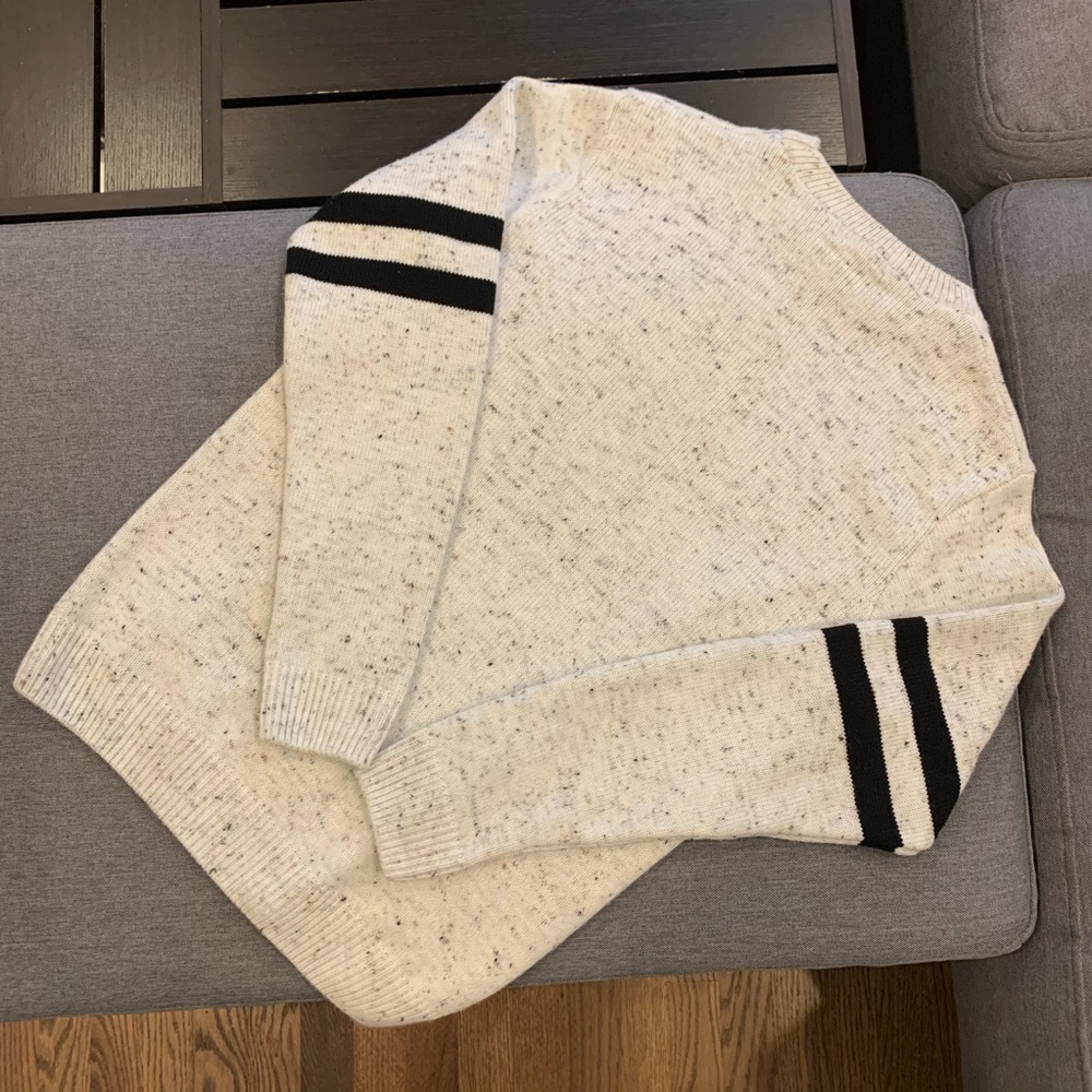 NWOT Boohooman ARM STRIPE NEP YARN KNITTED JUMPER - Picture 6 of 8